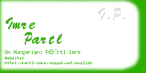 imre partl business card